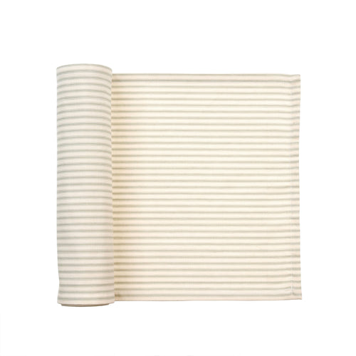 Table Runner - Grey and White Stripes