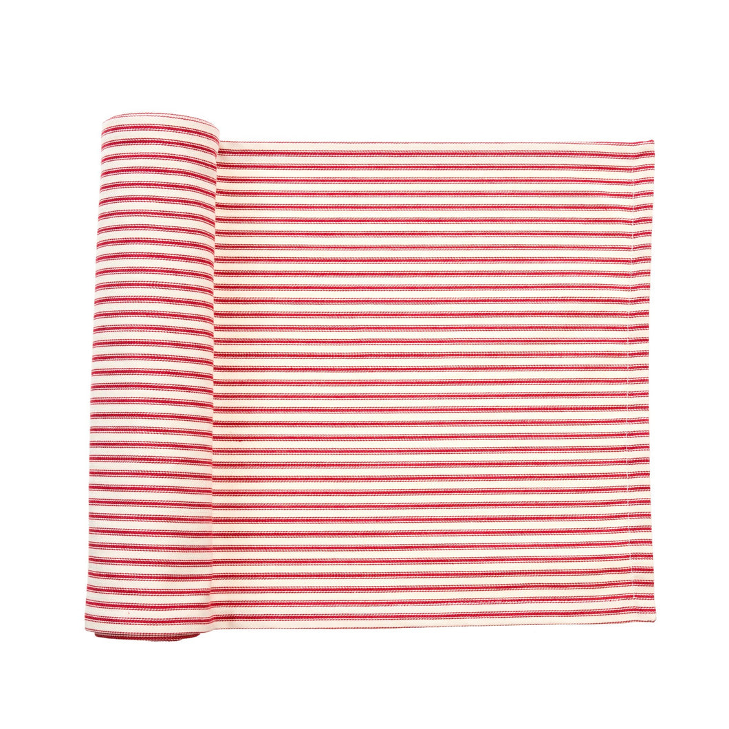 Table Runner - Red and White Stripes