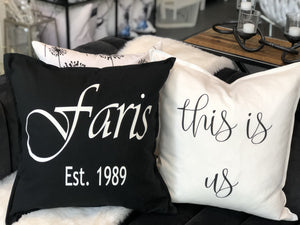 Paint Bar - Pillow  - 20 x 20 Cotton Fabric - Various saying or Custom