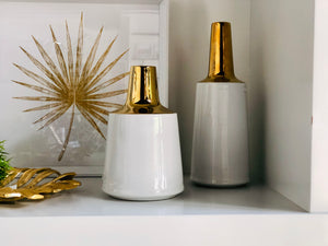 Vase - White and Gold -