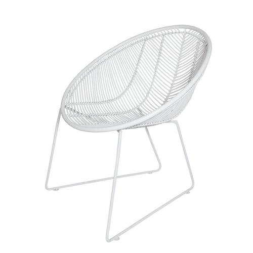 Chair - Rattan - White