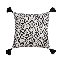 Load image into Gallery viewer, Pillow- Diamond Pattern with Tassels