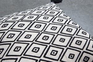 Pillow- Diamond Pattern with Tassels