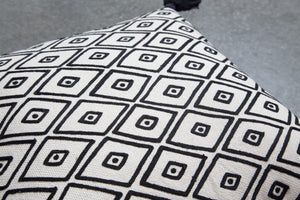 Pillow- Diamond Pattern with Tassels