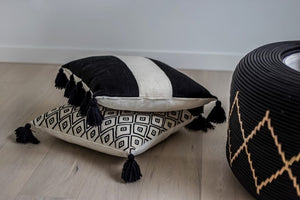 Pillow- Diamond Pattern with Tassels
