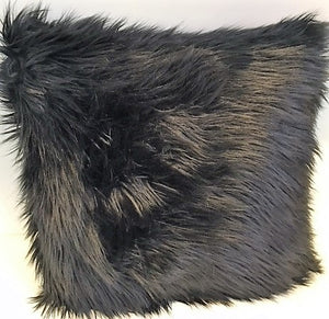Pillow - Faux Fur Black