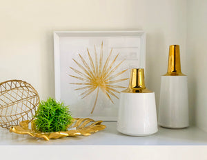 Vase - White and Gold -